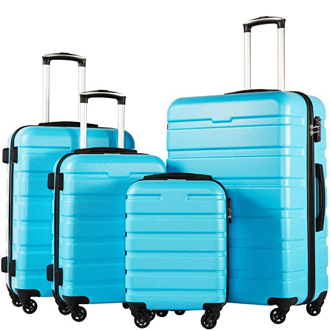 Coolife Luggage 3 Piece Set Suitcase Spinner