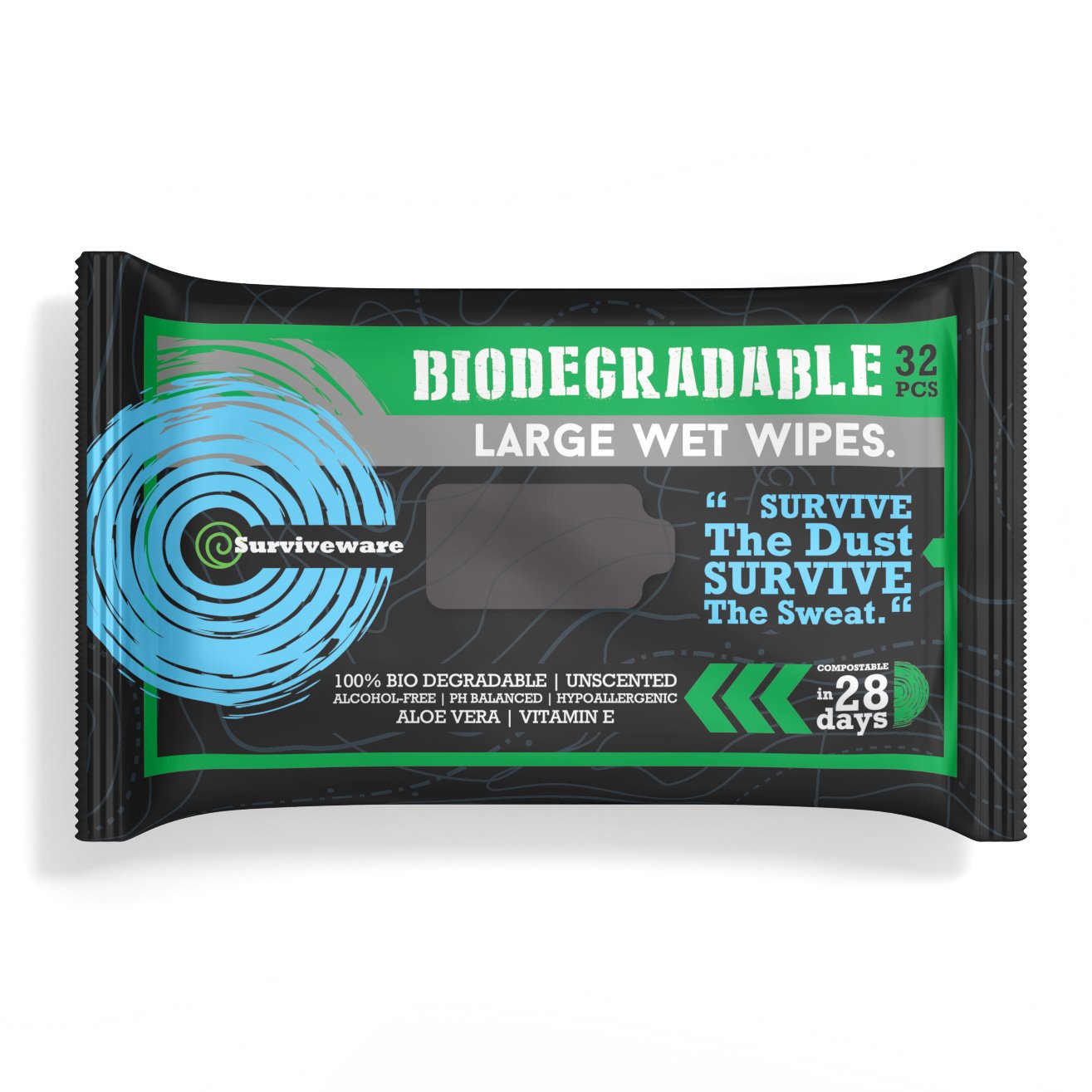 Surviveware Biodegradable Wet Wipes