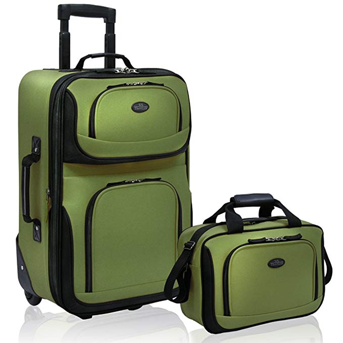 U.S Traveler Rio Two Piece Expandable Carry-on Luggage Set