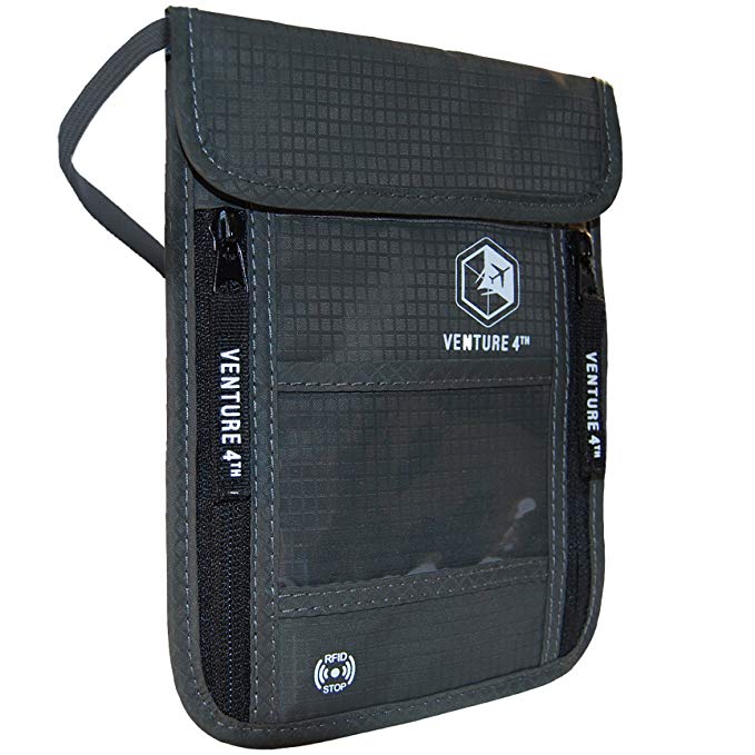 Venture Travel Neck Pouch with RFID Blocking